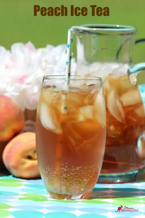 THE ICE TEA PEACH(sirop de thé-sirop de peach-eau)