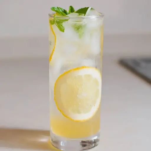 limonade Menthe(jus de citron-feuille de menthe sucre de canne-eau gageuse-sirop de menthe)