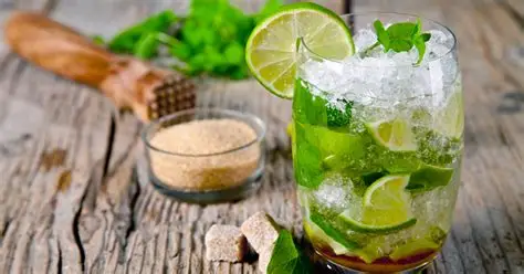 MOJITO GINGEMBRE(Feuille de menthe-citron-sucre de canne -Gingembre)
